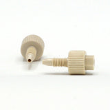 Fingertight Connector 10-32 Male Coned, for 1/16" OD Tubing, One Piece, PEEK