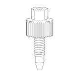 Fingertight Connector 10-32 Male Coned, for 1/16" OD Tubing, One Piece, PEEK