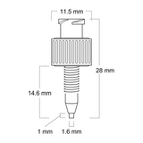 Connector Luer Female / 10-32 Male, PEEK