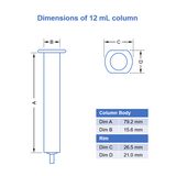 Empty Disposable Gravity Flow Columns, Fritted, 12 mL, with 50 µm frits