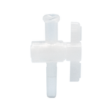 One-Way Stopcock Valve, Polypropylene (PP) Body, HDPE Plug, Female Luer to Male Luer