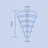 Column Connector, Female Luer to 1, 3, 6, 12 mL syringe column, Polypropylene (PP)