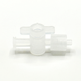 One-Way Stopcock Valve, Polypropylene, Female Luer to Male Luer with Lock Ring