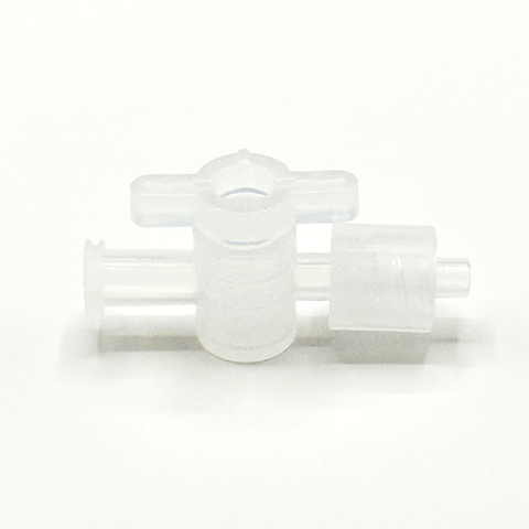 One-Way Stopcock Valve, Polypropylene, Female Luer to Male Luer with Lock Ring