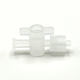 One-Way Stopcock Valve, Polypropylene, Female Luer to Male Luer with Lock Ring