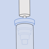 Column Connector, Female Luer to 1, 3, 6, 12 mL syringe column, Polypropylene (PP)